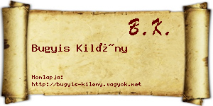 Bugyis Kilény névjegykártya